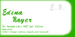 edina mayer business card